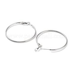 Non-Tarnish Ring 304 Stainless Steel Hoop Earrings for Women Men&nbsp;EJEW-B049-02F-P
