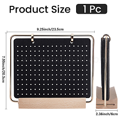 Felt with Iron Display Stands with Wood Base for Brooch&nbsp;ODIS-SC0001-11