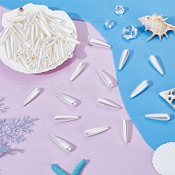 100Pcs ABS Plastic Imitation Shell Pearl Beads&nbsp;KY-HY0001-21