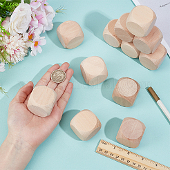 Unfinished Wood Blank Dice&nbsp;WOOD-WH0048-06B