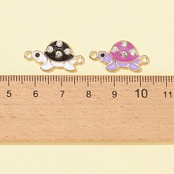 24Pcs 6 Colors Alloy Enamel Connector Charms&nbsp;ENAM-FS0001-60
