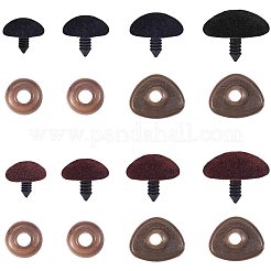 Flocky Plastic Cabochons for DIY Scrapbooking Crafts&nbsp;DIY-PH0074-77