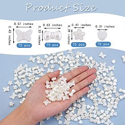 300Pcs 4 Style ABS Plastic Imitation Pearl Beads&nbsp;KY-SZ0001-40