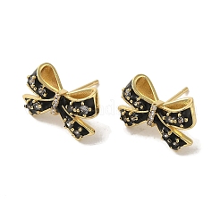 Bowknot Brass Stud Earrings&nbsp;EJEW-R162-05G