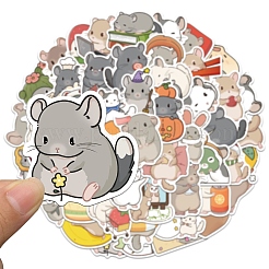 50Pcs Mouse PVC Waterproof Cartoon Stickers&nbsp;STIC-T0001-10