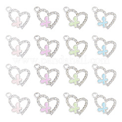 16Pcs 4 Colors Alloy Rhinestone Pendants&nbsp;RB-TA0001-39