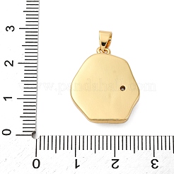 Brass Micro Pave Cubic Zirconia Pendants&nbsp;KK-D390-16G-03