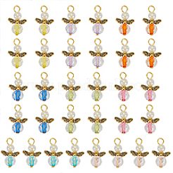 32Pcs Glass Pendants&nbsp;PALLOY-PH01670