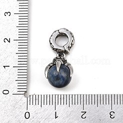 Dragon Claw 316 Surgical Stainless Steel & Round Natural Lapis Lazuli Pendant Decoration&nbsp;STAS-Z165-07AS-02