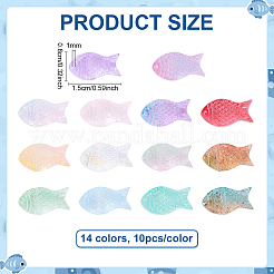 140Pcs 14 Colors Transparent Spray Painted Glass Beads&nbsp;GLAA-ME0001-10
