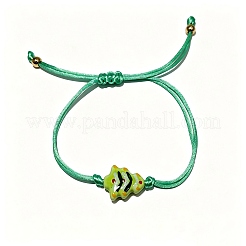Handmade Porcelain Bead Braided Bead Bracelets&nbsp;WG68C1A-01