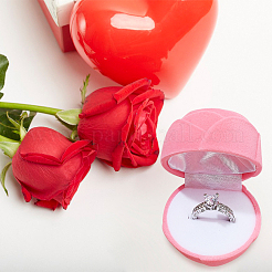 Rose Velvet Jewelry Boxes&nbsp;CON-WH0092-63A
