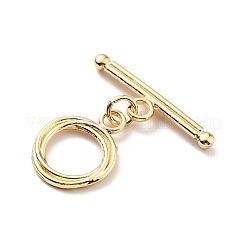 Rack Plating Brass Toggle Clasps&nbsp;KK-E034-16LG