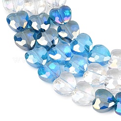 Electroplate Transparent Glass Beads Strands&nbsp;GL-CBADAFE-01E