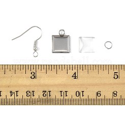 DIY Square Dangle Earring Making Kits&nbsp;DIY-FS0009-17