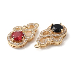 Brass with K9 Glass & Rhinestone Pendants&nbsp;KK-C024-55KCG
