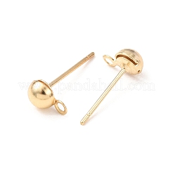 Brass Stud Earring Findings&nbsp;KK-G604-01G-02