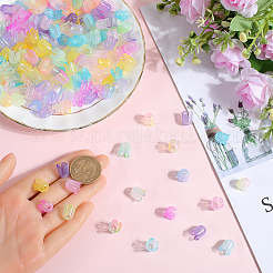 540Pcs 9 Colors Transparent Acrylic Beads Caps&nbsp;TACR-SC0001-34