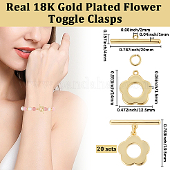 20Pcs Brass Toggle Clasps&nbsp;KK-BBC0020-09