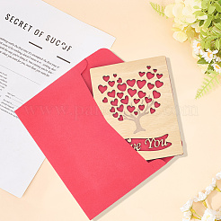 Valentine's Day Wooden Greeting Cards&nbsp;DIY-CP0011-91C