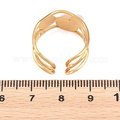 304 Stainless Steel Cuff Open Rings&nbsp;RJEW-E300-03G