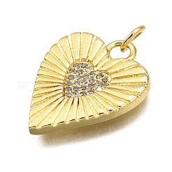 Brass Micro Pave Cubic Zirconia Pendants&nbsp;KK-K401-08D-G