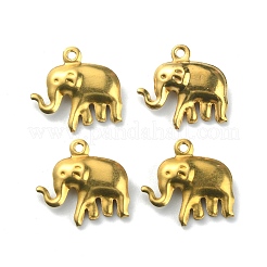 Brass Elephant Pendants&nbsp;KK-WH0054-17G