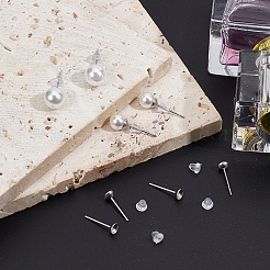300Pcs 304 Stainless Steel Studs Earring Finding&nbsp;EJEW-BBC0001-67A