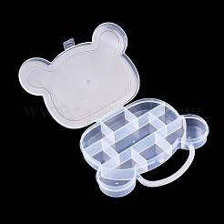 (Defective Closeout Sale: Scratched)11 Compartments Bear Plastic Storage Box&nbsp;CON-XCP0002-69
