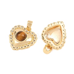 Natural Tiger Eye Pendants&nbsp;KK-H538-11G
