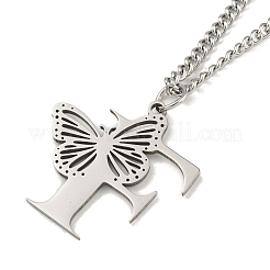 201 Stainless Steel Necklaces&nbsp;NJEW-Q336-01F-P