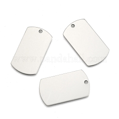 Non-Tarnish 201 Stainless Steel Rectangle Mirror Polished Finish Stamping Blank Tag Pendants&nbsp;X-STAS-S031-03