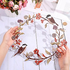 Iron Wreath Bird Wall Decorations&nbsp;AJEW-WH0413-44