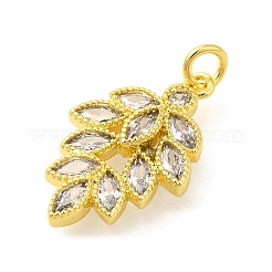 Rack Plating Brass Micro Pave Cubic Zirconia Pendants&nbsp;KK-S396-50G