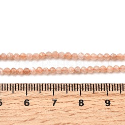 Natural Peach Moonstone Beads Strands&nbsp;X-G-F619-19A-2mm