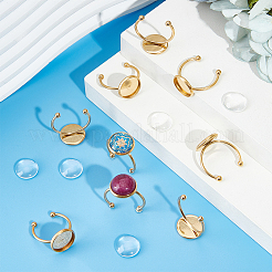 DIY Blank Dome Open Cuff Ring Making Kit&nbsp;STAS-UN0053-06