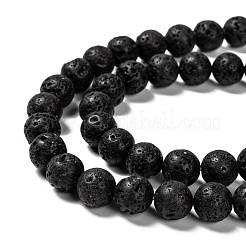 Natural Lava Rock Round Bead Strands&nbsp;G-M169-10mm-03