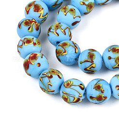 Handmade Lampwork Beads Strands&nbsp;LAMP-N028-05E