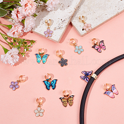 12Pcs 2 Styles Alloy Enamel Stethoscope Pendant Decorations&nbsp;HJEW-OC00214