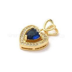 Rack Plating Brass Cubic Zirconia Pendants&nbsp;KK-Z056-14G-01