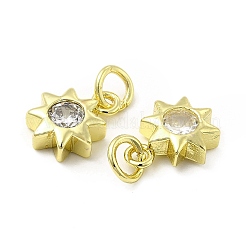 Brass Micro Pave Cubic Zirconia Charms&nbsp;KK-E068-VB238