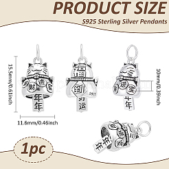 1Pc S925 Sterling Silver Pendants&nbsp;STER-BC0003-20A
