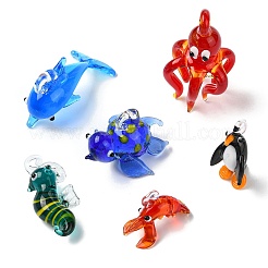 6Pcs 6 Styles Handmade Lampwork Pendants&nbsp;LAMP-CJ0002-69