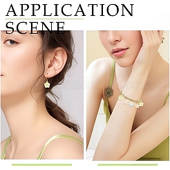 20Pcs 4 Colors Alloy Glass Charms&nbsp;FIND-YW0012-41