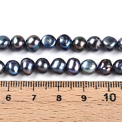 Natural Cultured Freshwater Pearl Beads Strands&nbsp;PEAR-N014-06G-06