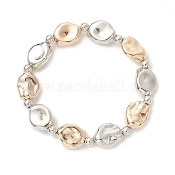 3Pcs CCB Plastic Nuggets Beaded Stretch Bracelets for Women Men&nbsp;BJEW-JB13303