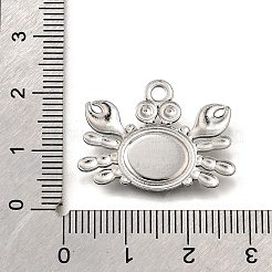 304 Stainless Steel Pave Natural White Shell Pendants&nbsp;STAS-C122-21A-02P