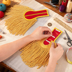 Polyester Tassel Epaulettes&nbsp;AJEW-WH0481-519C-02