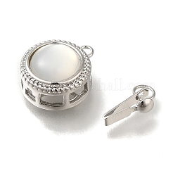 Brass Box Clasps with Resin&nbsp;KK-H480-07P