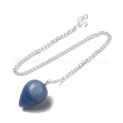 Dyed & Heated Natural Blue Aventurine Dowsing Pendulums&nbsp;G-R492-01S-06
